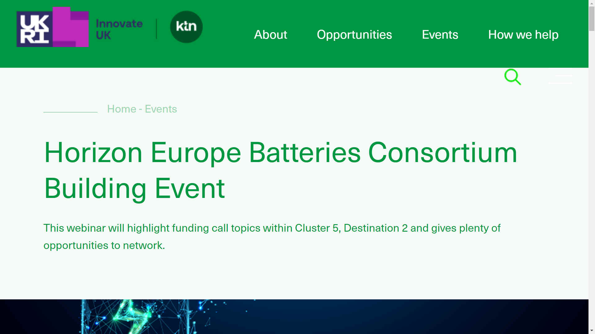 Horizon Europe Batteries Consortium Building Event