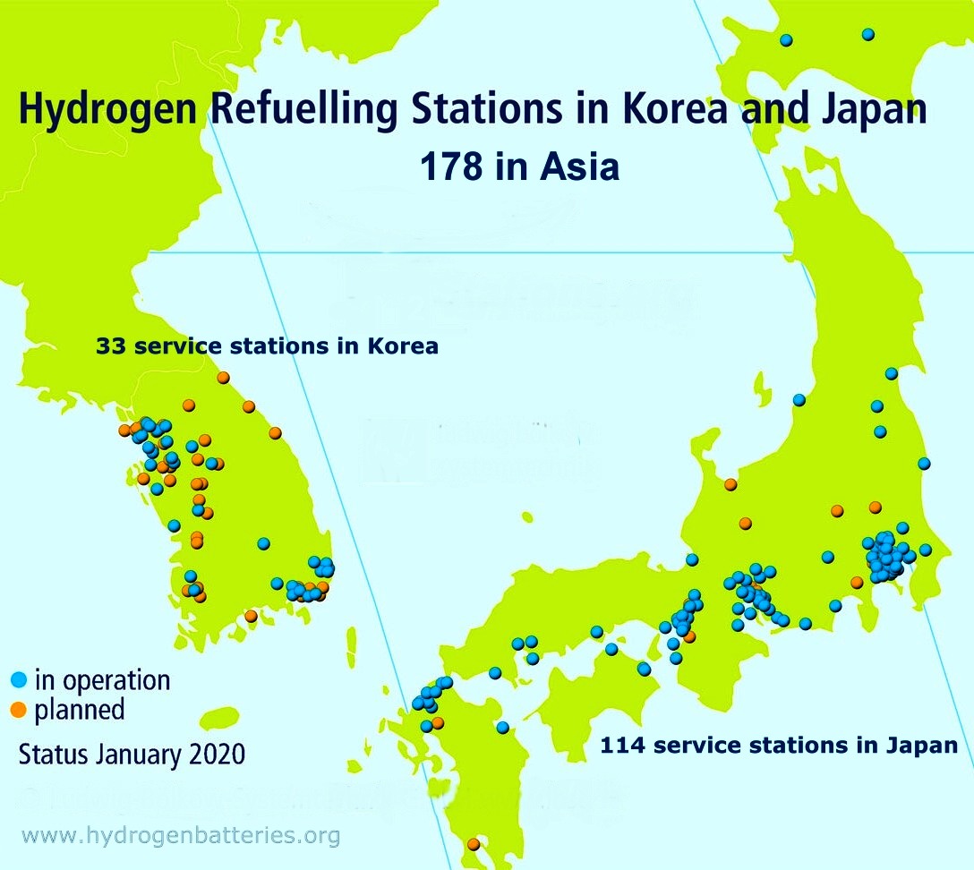 JAPAN KOREA ASIA WHERE IS MY NEAREST H2 HYDROGEN GAS FILLING UP SERVICE