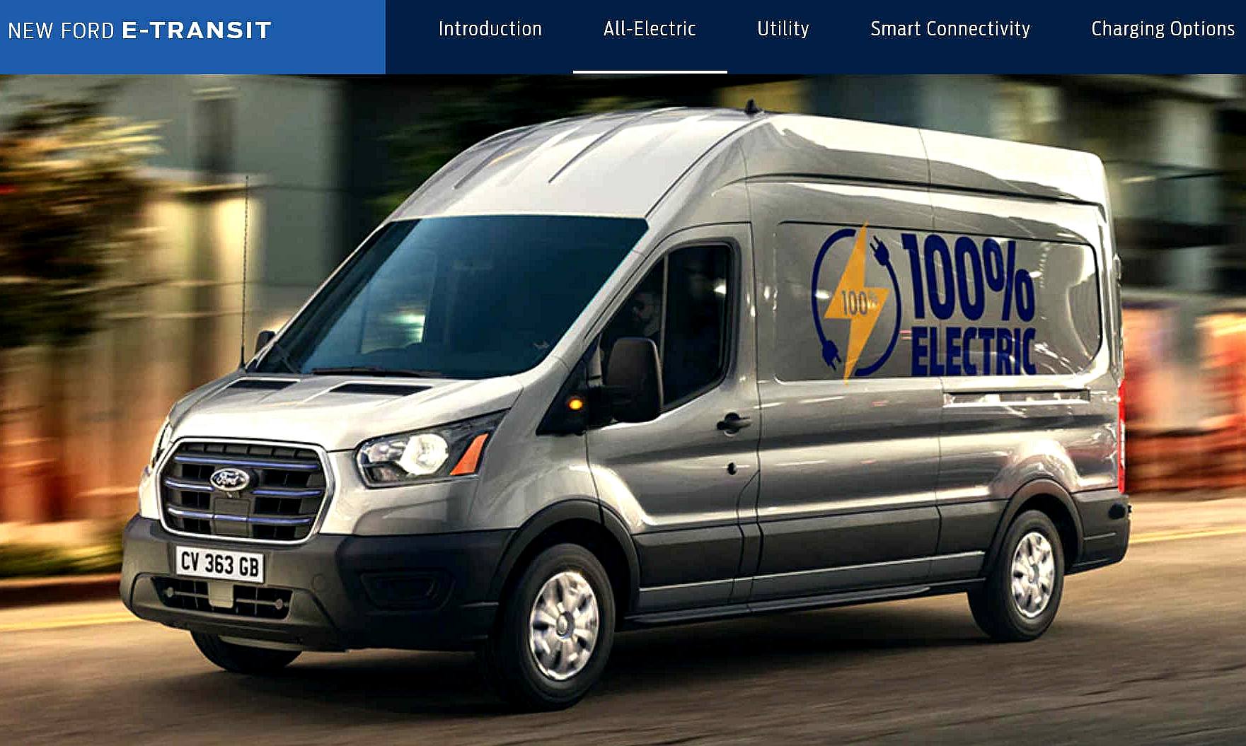 Ford E-Transit battery powered electric delivery van